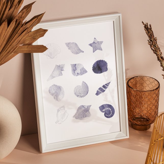 Watercolour Sea Shell Nautical Art Poster (Creator Uploaded)
