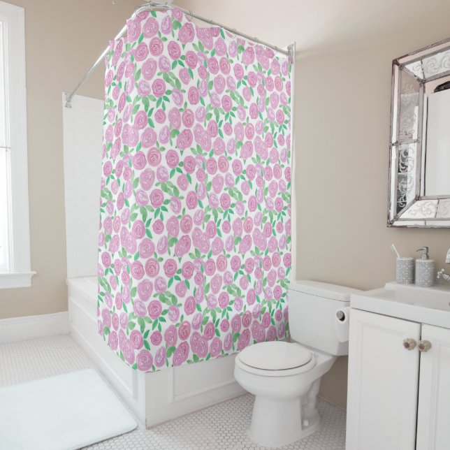 Watercolour Shower Curtain (In Situ)