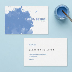 Watercolour splash effect business card