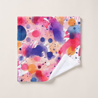 Watercolour Splashes Bath Towel Set