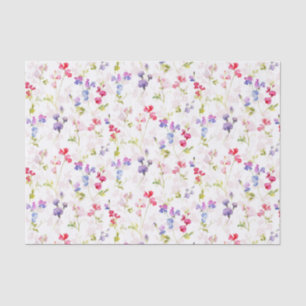 Watercolour Sweet Peas pretty floral  Tissue Paper