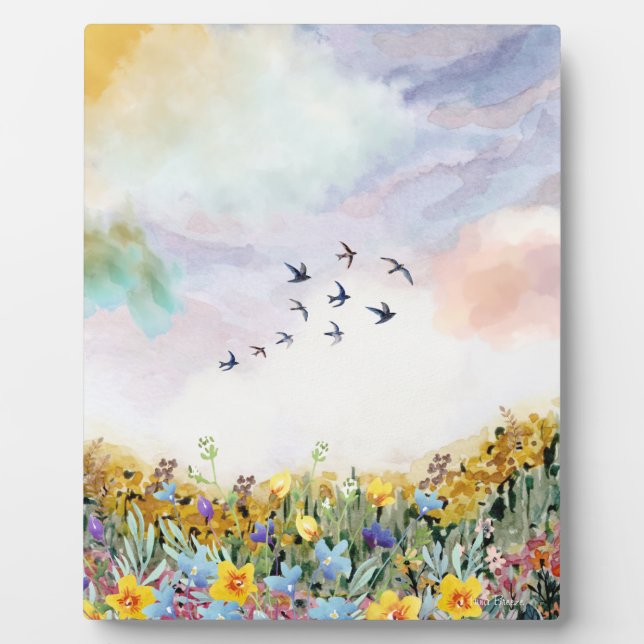 Watercolour Tabletop Plaque with Easel (Front)