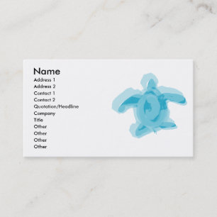 Watercolour Turtle Profile Card