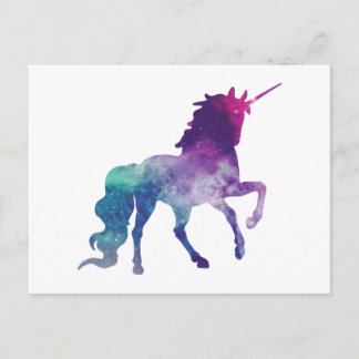 Watercolour Unicorn Postcard