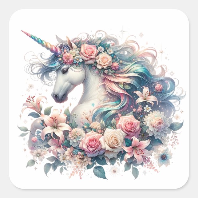 Watercolour Unicorn Stickers (Front)
