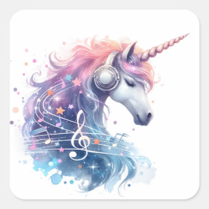 Watercolour Unicorn Stickers