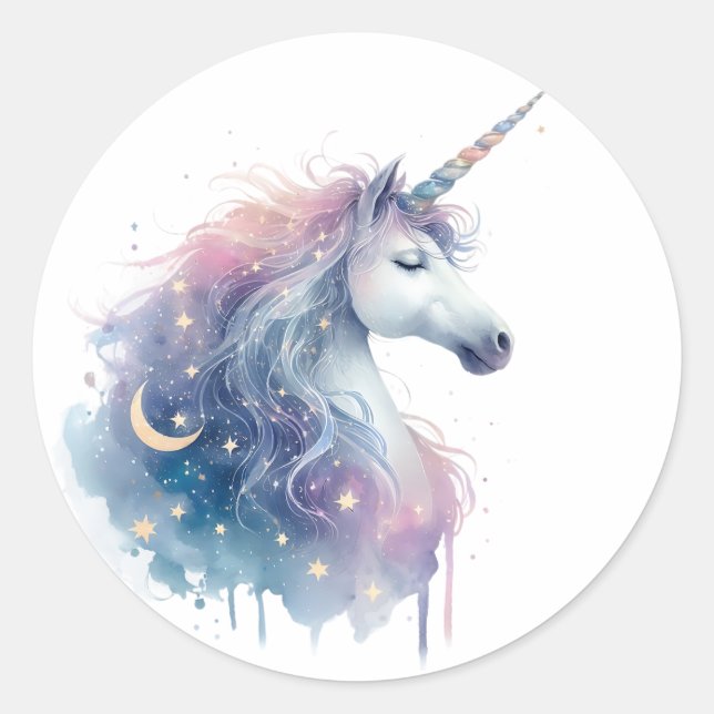 Watercolour Unicorn Stickers (Front)