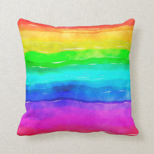 Watercolour watercolor paint wash cushion