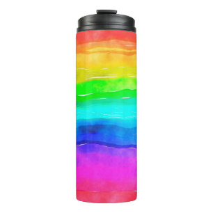 Watercolour watercolor paint wash thermal tumbler