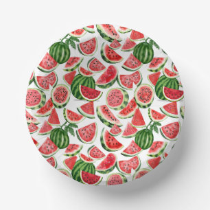 Watercolour Watermelon Paper Bowls – Summer Party Plate