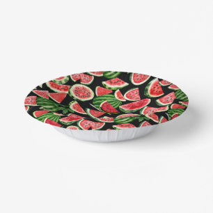 Watercolour Watermelon Paper Bowls – Summer Party Plate