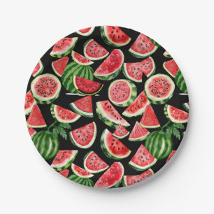 Watercolour Watermelon Paper Plates – Summer Party