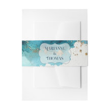 Watercolour wave - wedding Invitation