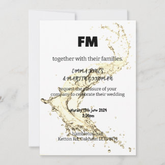 Watercolour Wedding Invitation