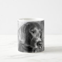WATERCOLOUR WEIMARANER BW CERAMIC MUG