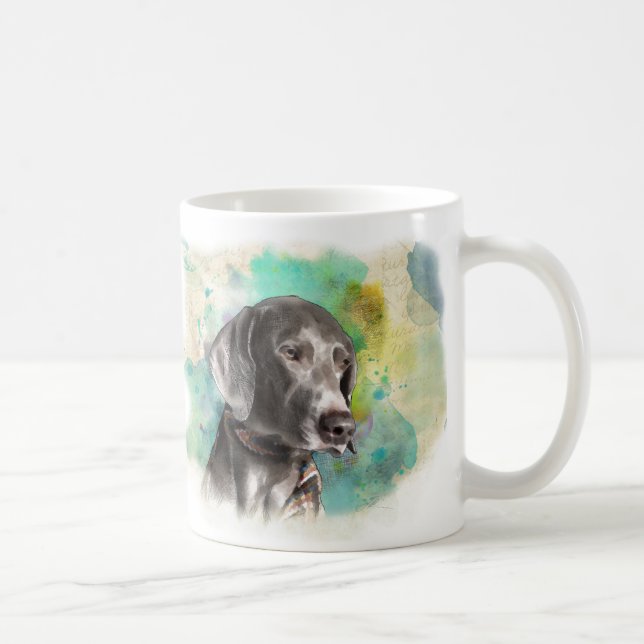 WATERCOLOUR WEIMARANER MUG (Right)
