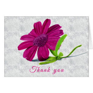 Watercolour Wild Tunisian Flower Thank You Card
