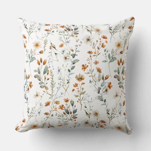  Watercolour wildflower  Cushion (Front)