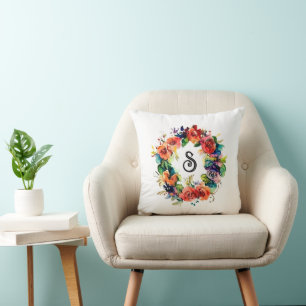 Watercolour Wreath Cushion