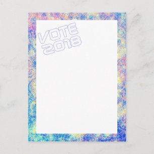 Watercolours VOTE 2018 postcard