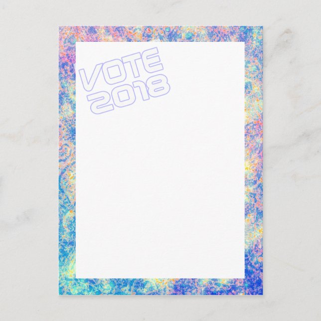 Watercolours VOTE 2018 postcard (Front)