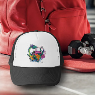 waterdragon & koi trucker hat