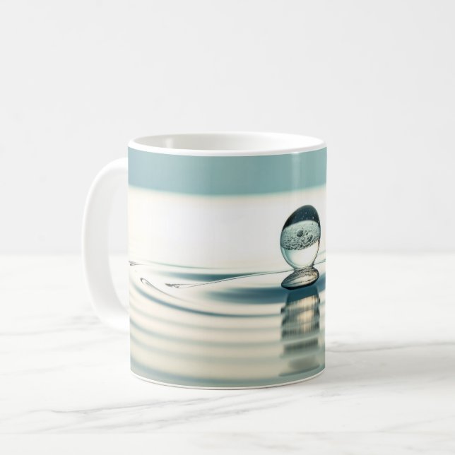 Waterdrop Light Tranquil Peaceful Nature Coffee Mug (Front Left)