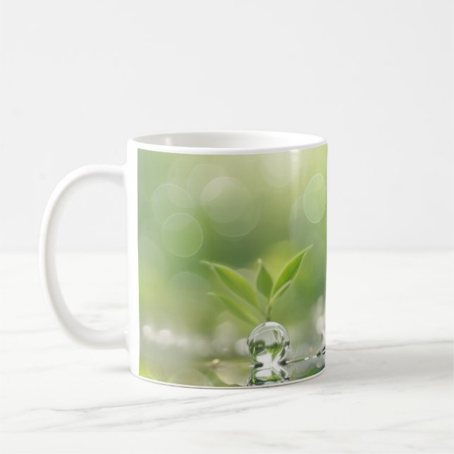 Waterdrop Plant Tranquil Peaceful Nature Coffee Mug (Left)
