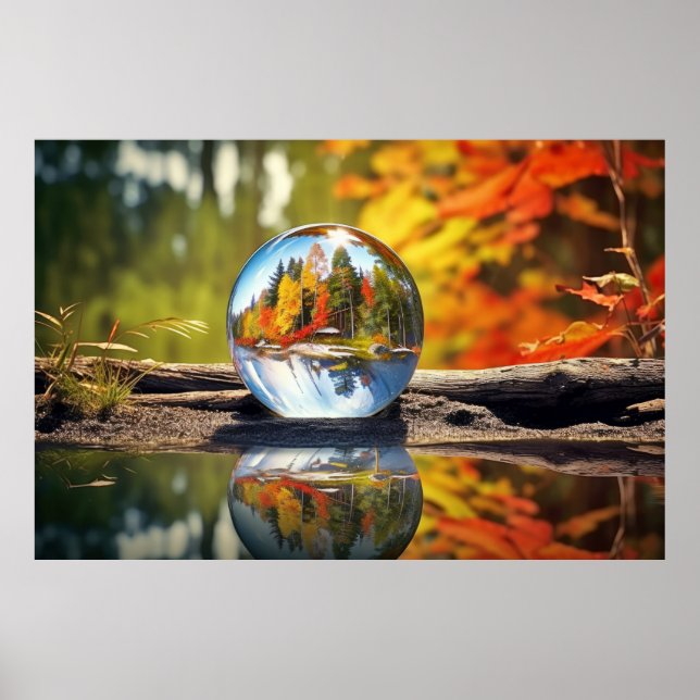 Waterdrop Tranquil Peaceful Nature  Poster (Front)