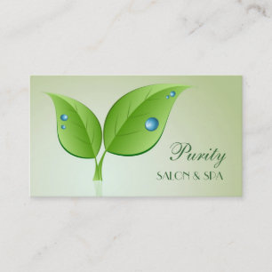 Waterdrops on Leaves Business Card