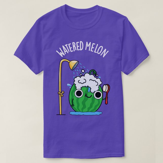 Watered Melon Funny Watermelon Pun T-Shirt (Design Front)