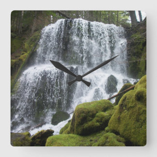 Waterfall 10.75" square wall clock