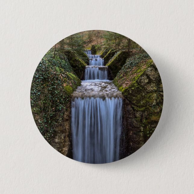 Waterfall 6 Cm Round Badge (Front)