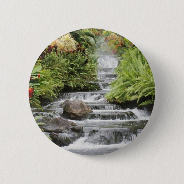 Waterfall 6 Cm Round Badge (Front)