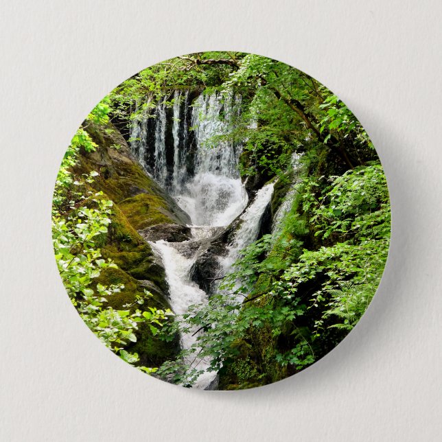 WATERFALL    7.5 CM ROUND BADGE (Front)
