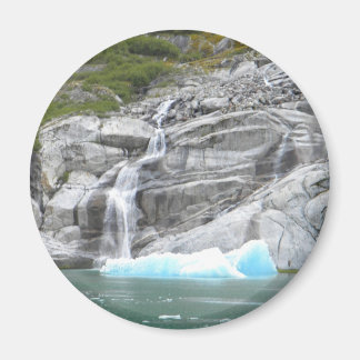 Waterfall and Iceberg Alaska Inside Passage Magnet