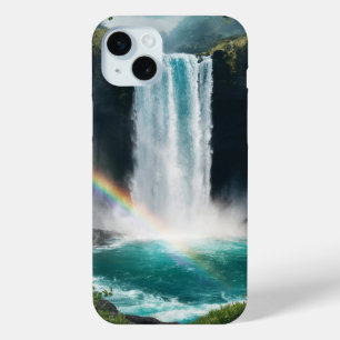 Waterfall and Rainbow iPhone 15 Mini Case