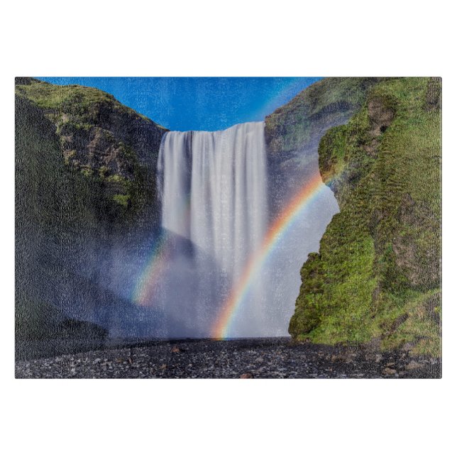 Waterfall and rainbow cutting board (Front)