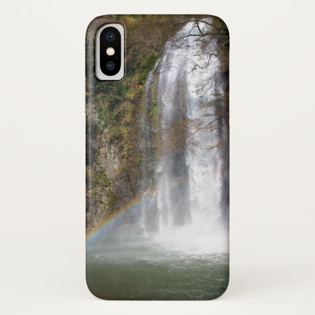 Waterfall and Rainbow iPhone X Case (Back)