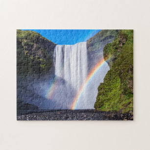 Waterfall and rainbow jigsaw puzzle