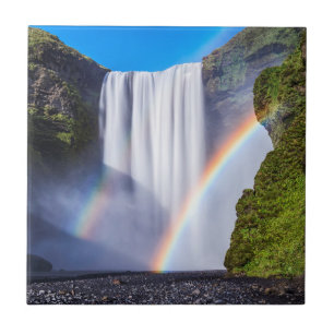 Waterfall and rainbow tile