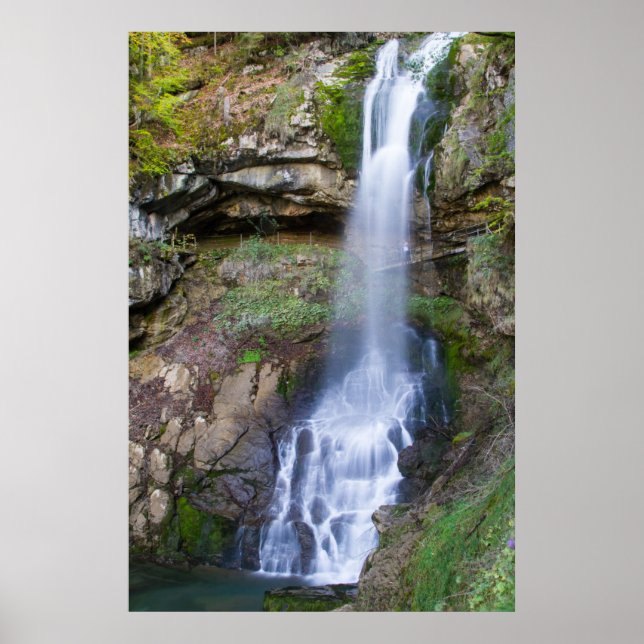 Waterfall and Rocks Poster Paper (Matte) (Front)