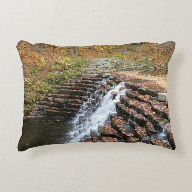 Waterfall at Laurel Hill State Park II Decorative Cushion (Front)