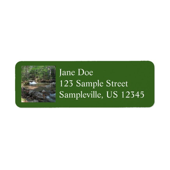 Waterfall at Pemigewasset River I Return Address Label (Front)