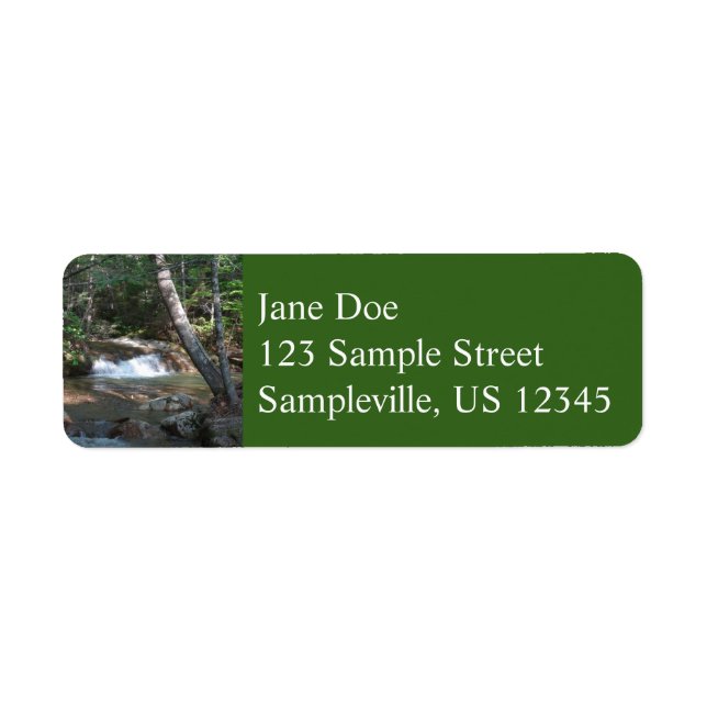 Waterfall at Pemigewasset River II Return Address Label (Front)