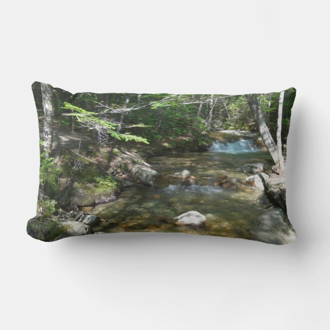 Waterfall at Pemigewasset River III Lumbar Cushion (Front)