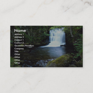 Waterfall at Watersmeet, North Devon, England Business Card