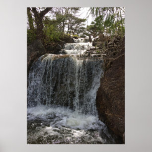 Waterfall at Zen Gardens Poster
