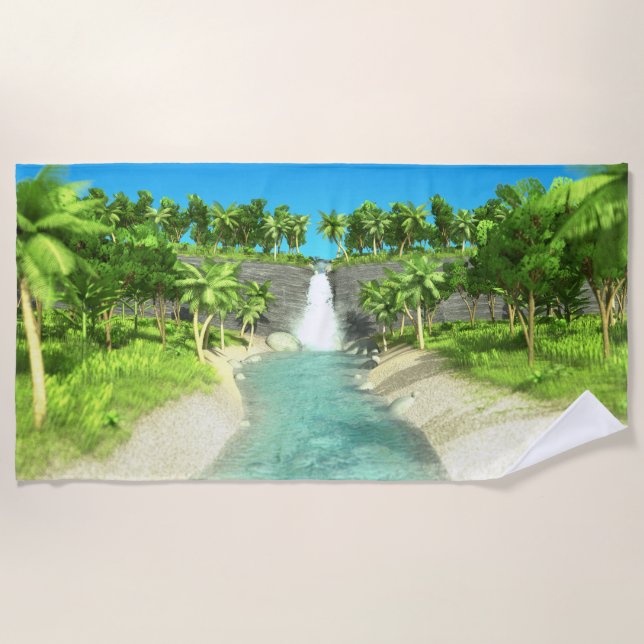 Waterfall Beach Towel (Front)