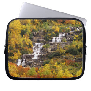 Waterfall below Mt Cannon in Glacier National Laptop Sleeve